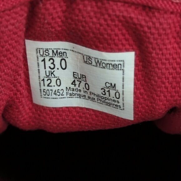 Vans Red Classic / Checkerboard Old Skool Sneakers, Men's 13 - Picture 7 of 10